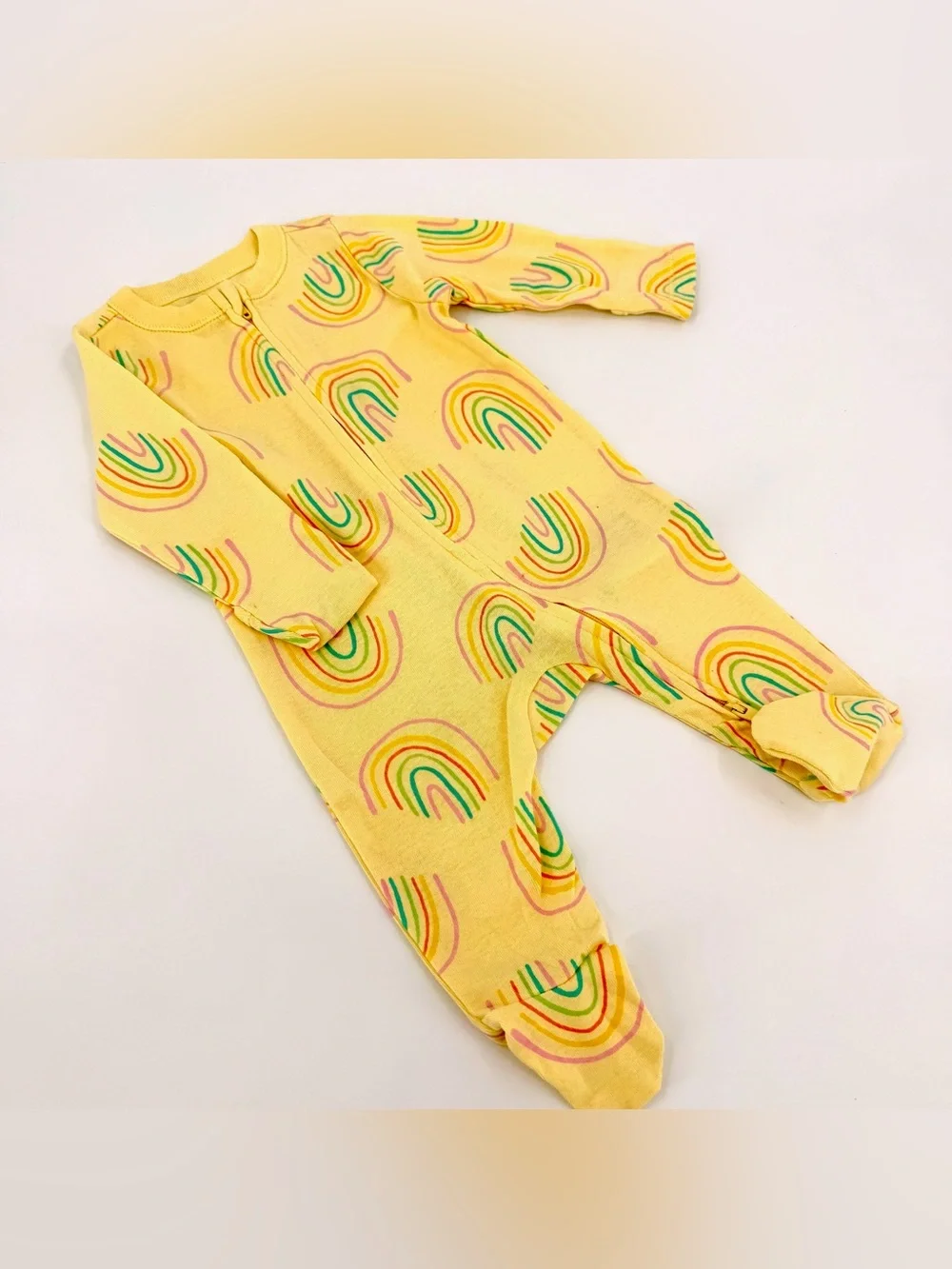 Old Navy Baby 0-3M Footed Pajamas 3 Pack Rainbow Tie Dye Sleepers